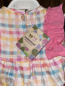 Candyhouse Girls Plaid Ruffled Dress