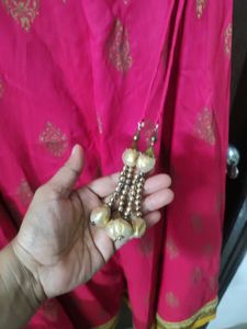 Ethnicity Vibrant Pink Ethnic Skirt with Gold .