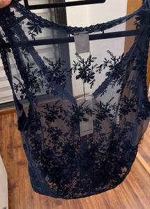 Vero Moda Navy Lace Waistcoat(with tag)
