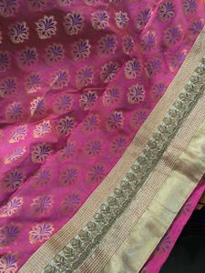 Beautiful Teal and Pink Saree