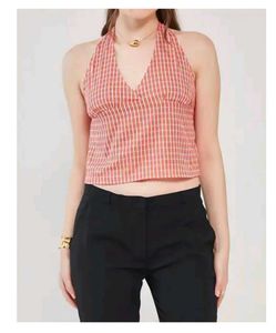 Chic Striped Halter Top