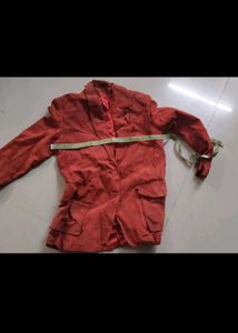Red Casual Blazer