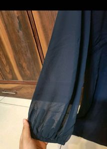Navy Blue Wrap Dress