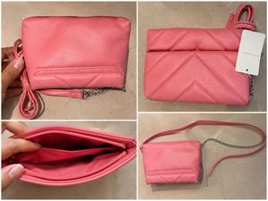 Pink Quilted Clutch Bag