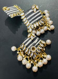 Fancy Fabric Party Wear Long Size Earrings