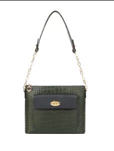 HI-DESIGN Stylish Green Croc Shoulder Bag