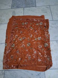 Vintage heavy sequence work saree