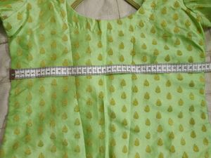 Vibrant Green Kurta with Gold Print