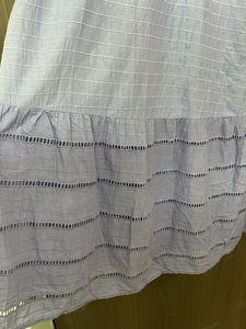 Beanded pure cotton Lavender Dress for L and xl