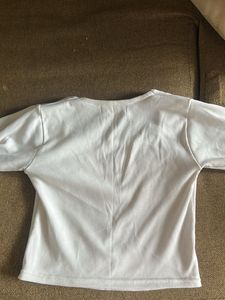 Zara White Long Sleeve Top