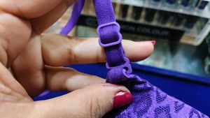 Beautiful Purple net padded Bra