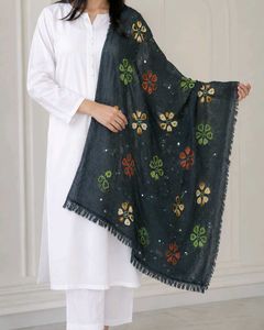 Embellished Floral Dupatta