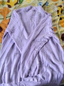 Lavender Ribbed Mock Neck Sweater