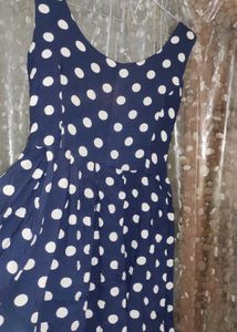 Casual Navy Blue Mini Dress/One Piece For Girls