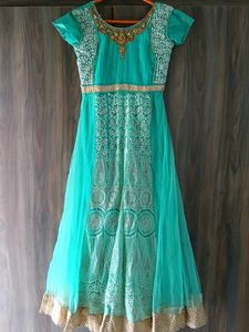 Teal Anarkali Dress