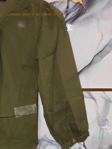 brand new Chic Olive Green Tie-Neck Blouse