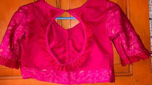 Vibrant Pink Blouse with Elegant Sleeves