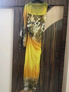 Stunning Yellow &amp; Animal Print Gown