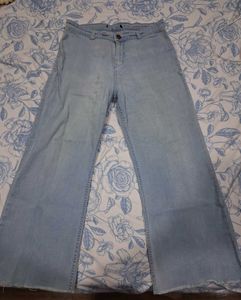 Light Wash Wide Leg Denim Jeans