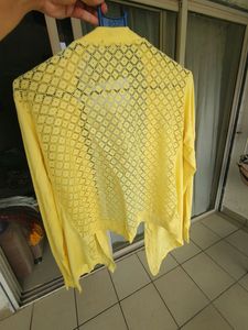 Style Quotient, Small Size , Netted Shrug, Yellow Colour