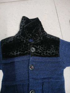 Cute Kids' Blue &amp; Black Coat
