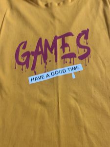 Yellow Graphic "Games Have A Good Time" T-Shirt