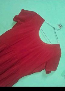 Elegant Red Tiered Maxi Dressn of 1