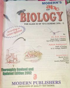 Textbook ABC of Biology Vol. I - Class XI