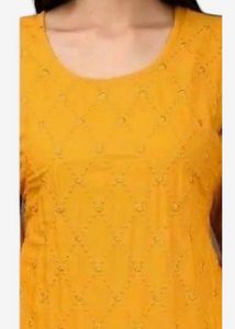 Elegant Yellow Kurta Set with Dupatta and palazzos