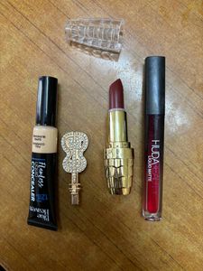 COMBO OF 2 Lipsticks And 1 Concealer With Hairclip