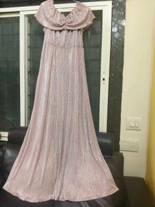 Elegant Off-Shoulder partywear maxi Gown