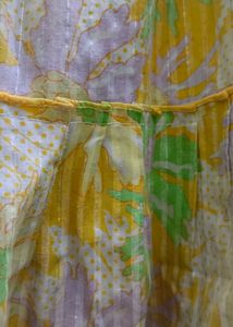 Yellow Flower Printed Off-Shoulder Mini Dress