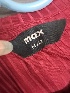 Ribbed Maroon A-Line Top