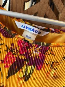 Vibrant Floral Pleated Tunic Top