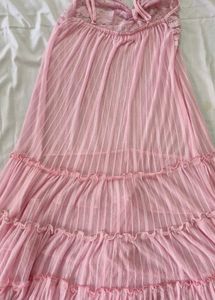 Sheer Pink Lace Nightgown