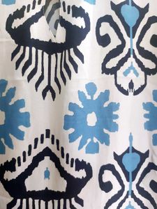 Blue &amp; White Printed kurti