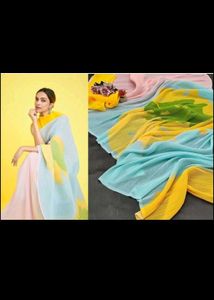 Beautiful Pleated Saree With Blouse Piece