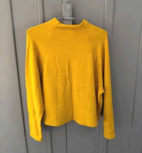 Mustard Yellow Mock Neck Top