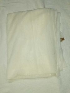 Elegant White Dupatta with Golden Border