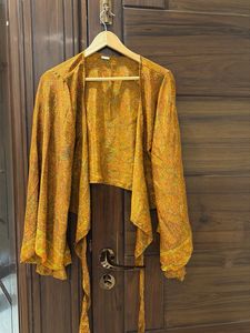 Vibrant Paisley Print Kimono Jacket