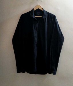 Zara Man Superslim Shirt| Black| Size -M
