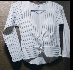 white kids jacket with black lining