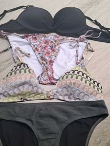 combo Of Four Imported Fabric Bra N Panty  set