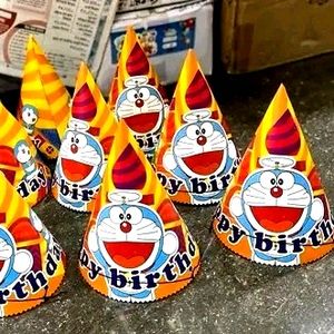 Birthday Banner &amp; Doraemon Hats