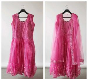 Elegant Pink Anarkali Suit with Dupatta