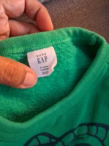 Kids Green Dinosaur Graphic Sweatshirt
