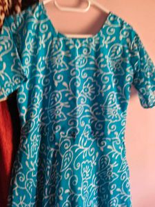 Blue Printed Dress