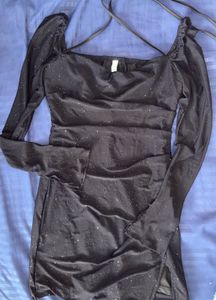 Sparkly Black Mini Dress