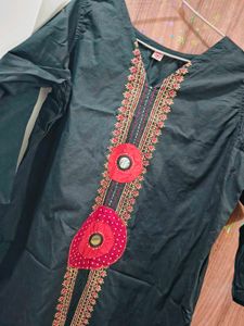 Embroidered Kurta with Dupatta