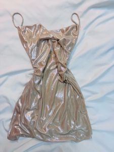 Shimmering  Gold Mini Dress